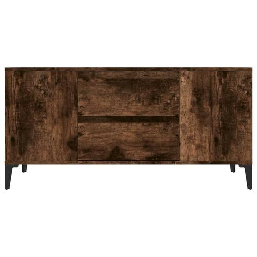 Tv-bord 102x44,5x50 cm konstrueret træ røget egetræ