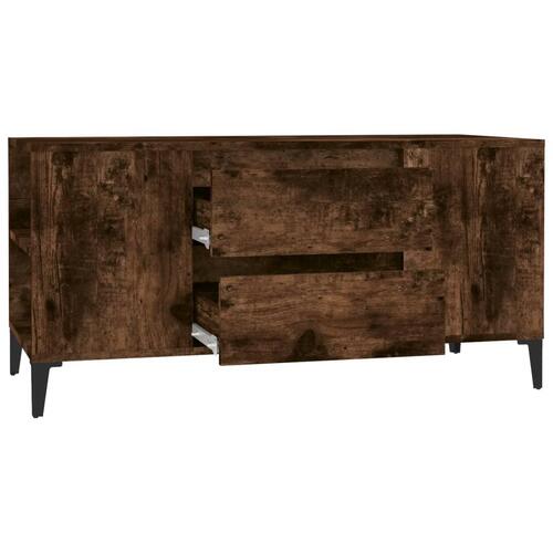 Tv-bord 102x44,5x50 cm konstrueret træ røget egetræ