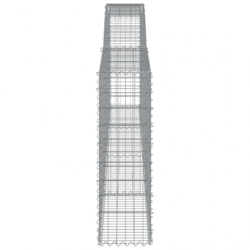 Buede gabionkurve - 2 stk. 400×30×100/120 cm i galvaniseret jern