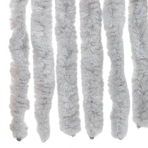 Flueforhæng 100×200 cm i chenille - grå dørgardin