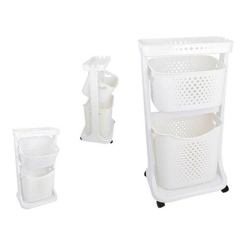 Tøj Trolley Hvid polypropylen (33 x 81 x 44 cm)