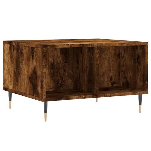 Sofabord 60x50x36,5 cm konstrueret træ røget egetræsfarve