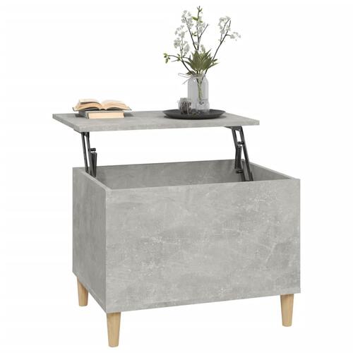 Sofabord 60x44,5x45 cm konstrueret træ betongrå