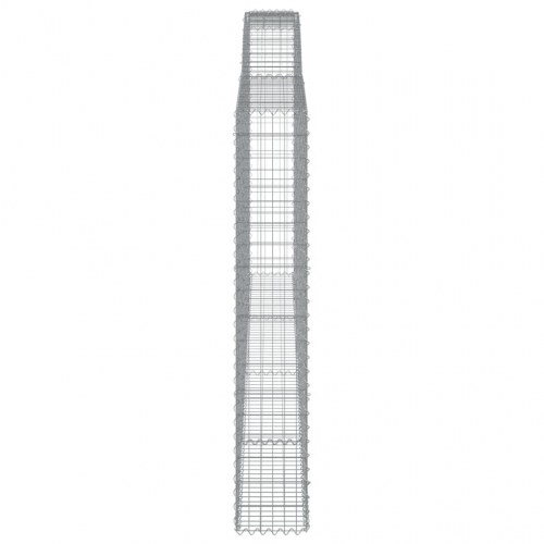 Buede gabionkurve 2 stk. 400x30x180/200 cm galvaniseret jern
