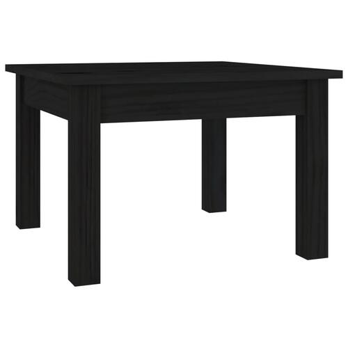 Sofabord 45x45x30 cm massivt fyrretræ sort