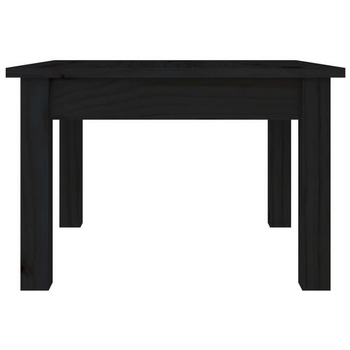 Sofabord 45x45x30 cm massivt fyrretræ sort