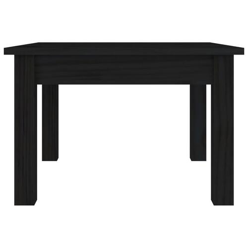 Sofabord 45x45x30 cm massivt fyrretræ sort