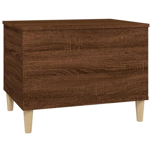 Sofabord 60x44,5x45 cm konstrueret træ brun egetræsfarve