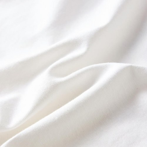 Langærmet T-shirt til børn str. 104 - ecru med pony