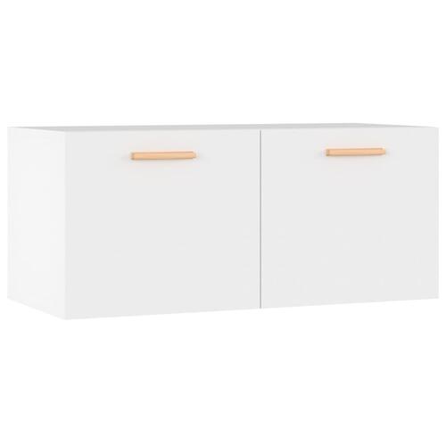 Vægskab 80x35x36,5 cm konstrueret træ hvid