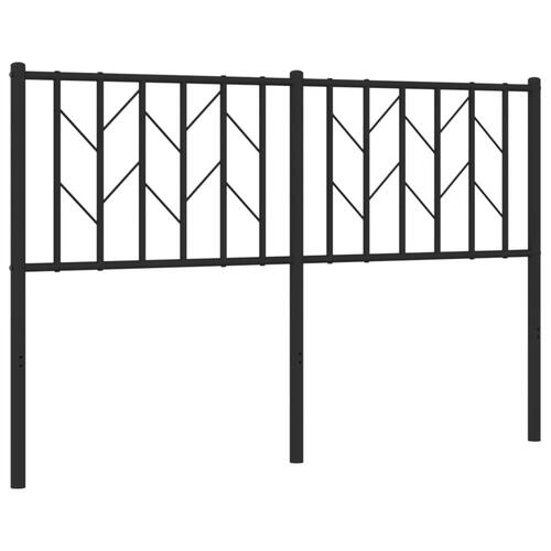 Sengegavl 135 cm metal sort