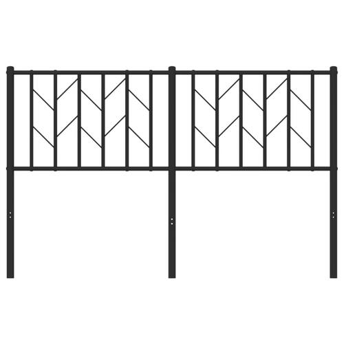 Sengegavl 135 cm metal sort