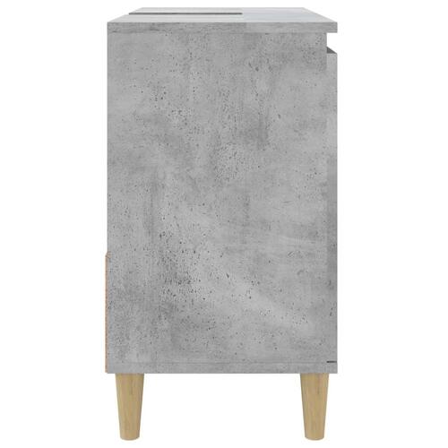 Badeværelsesskab 65x33x60 cm konstrueret træ betongrå