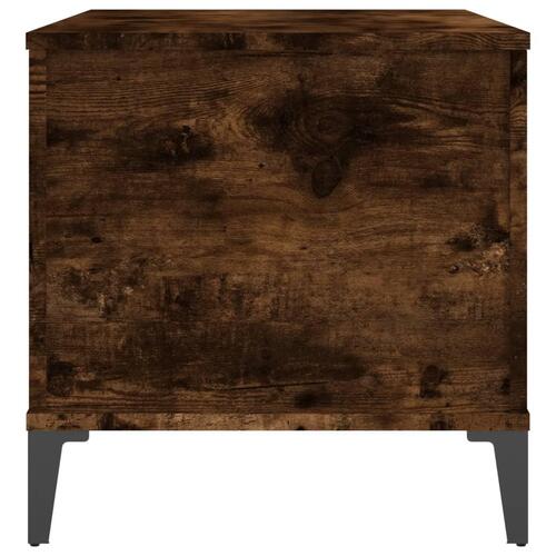 Sofabord 90x44,5x45 cm konstrueret træ røget egetræsfarve