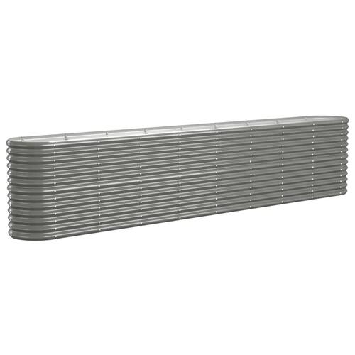 Plantekasse 332x40x68 cm pulverlakeret stål grå