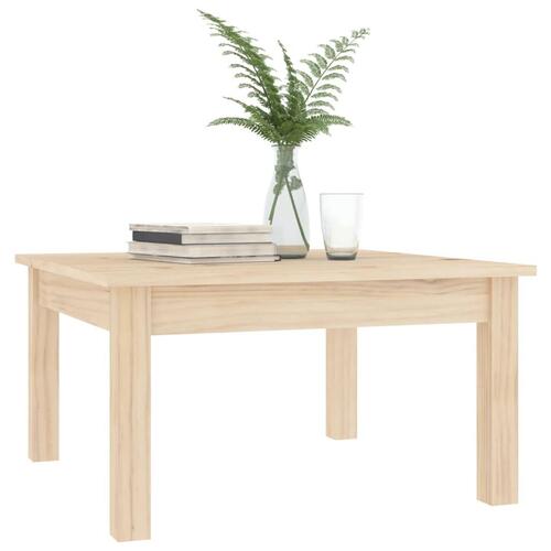 Sofabord 55x55x30 cm massivt fyrretræ