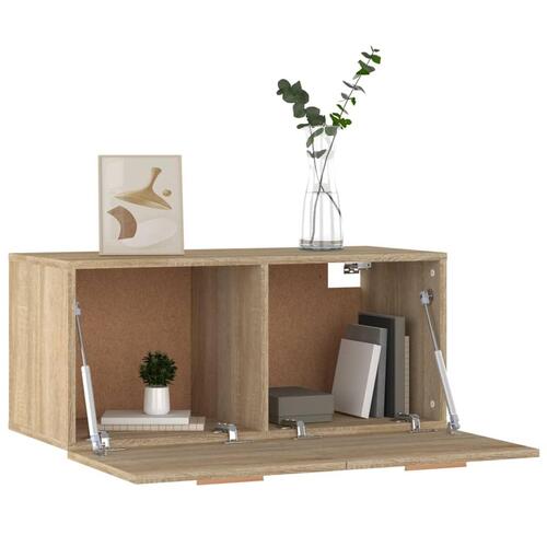 Vægskab 80x35x36,5 cm konstrueret træ sonoma-eg