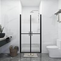 Brusedør (73-76)x190 cm sikkerhedsglas delvist matteret
