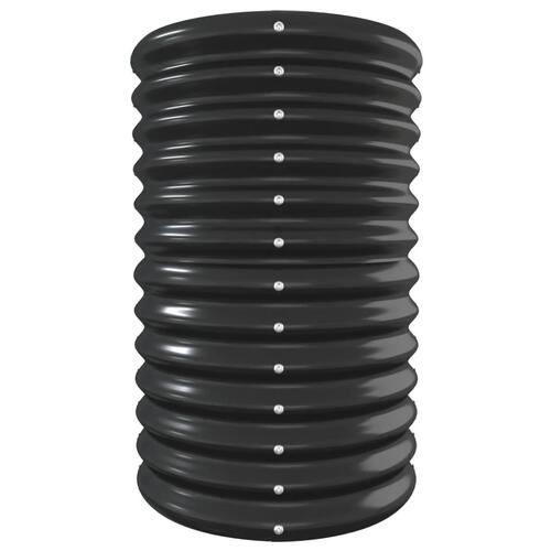 Plantekasse 332x40x68 cm pulverlakeret stål antracitgrå