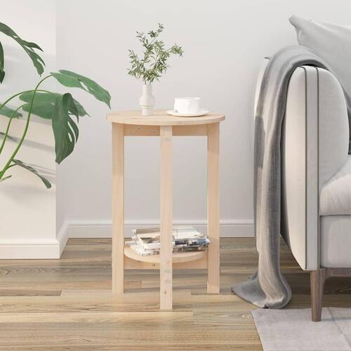 Sofabord Ø 55x60 cm massivt fyrretræ