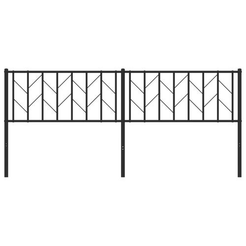 Sengegavl 193 cm metal sort