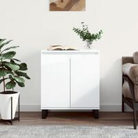 Skænk 60x35x70 cm konstrueret træ hvid højglans