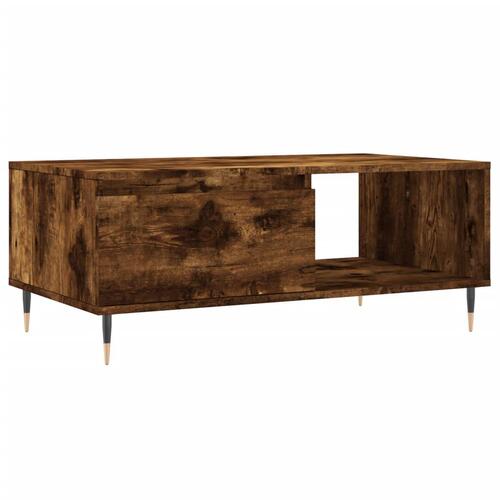 Sofabord 90x50x36,5 cm konstrueret træ røget egetræsfarve