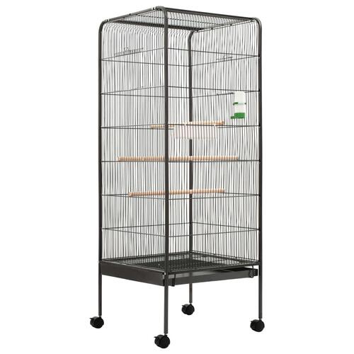 Fuglebur 54x54x146 cm stål grå