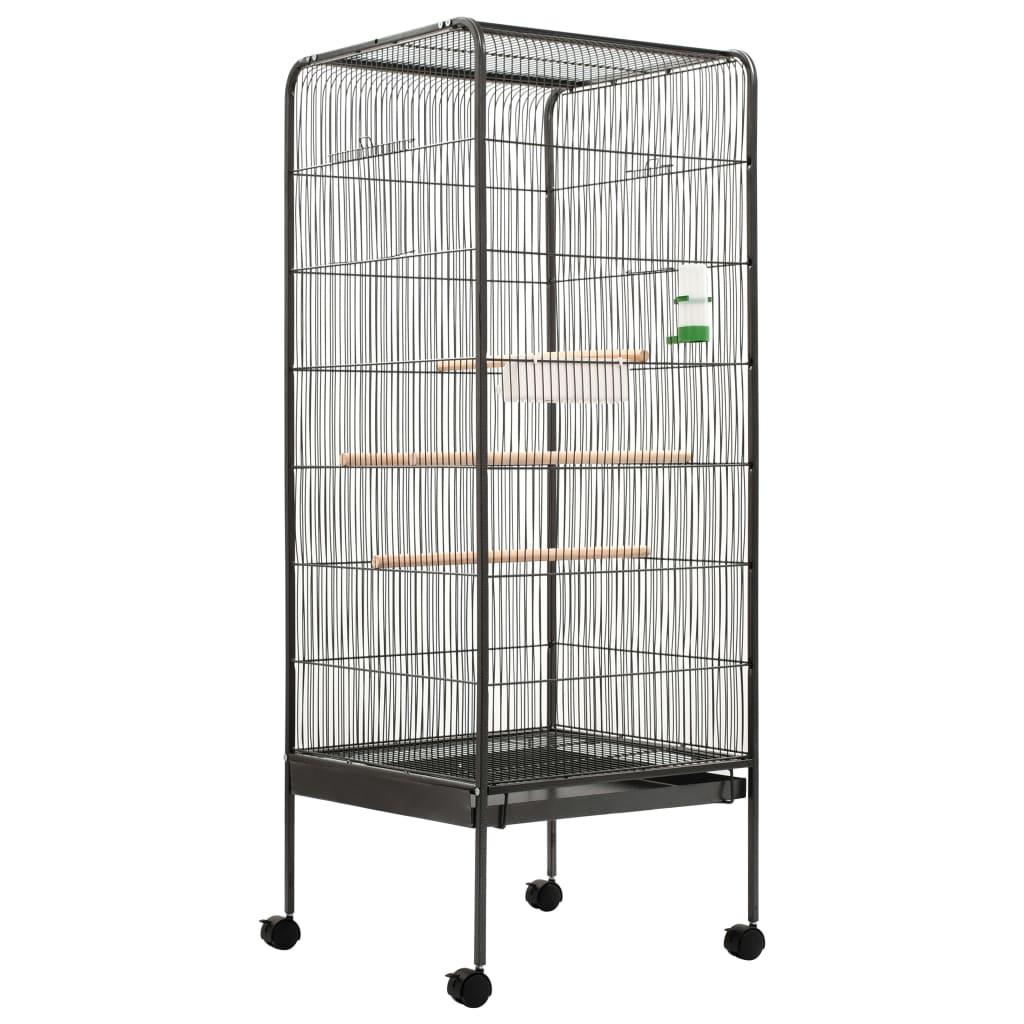 Fuglebur 54x54x146 cm stål grå