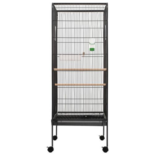 Fuglebur 54x54x146 cm stål grå