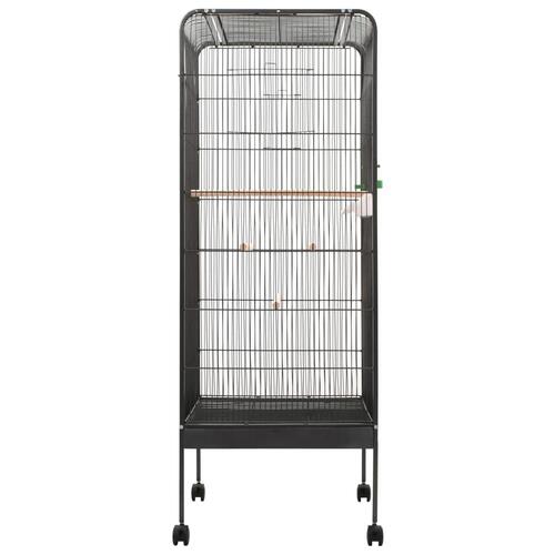 Fuglebur 54x54x146 cm stål grå