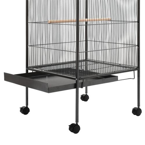 Fuglebur 54x54x146 cm stål grå