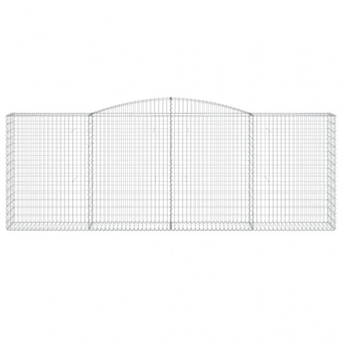 Buede gabionkurve 6 stk. - 400×50×140/160 cm i galvaniseret jern