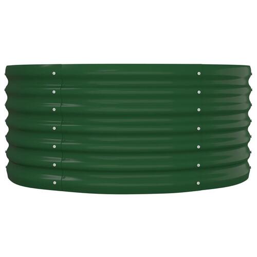 Plantekasse 152x80x36 cm pulverlakeret stål grøn