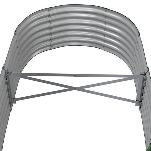 Plantekasse 152x80x36 cm pulverlakeret stål grøn