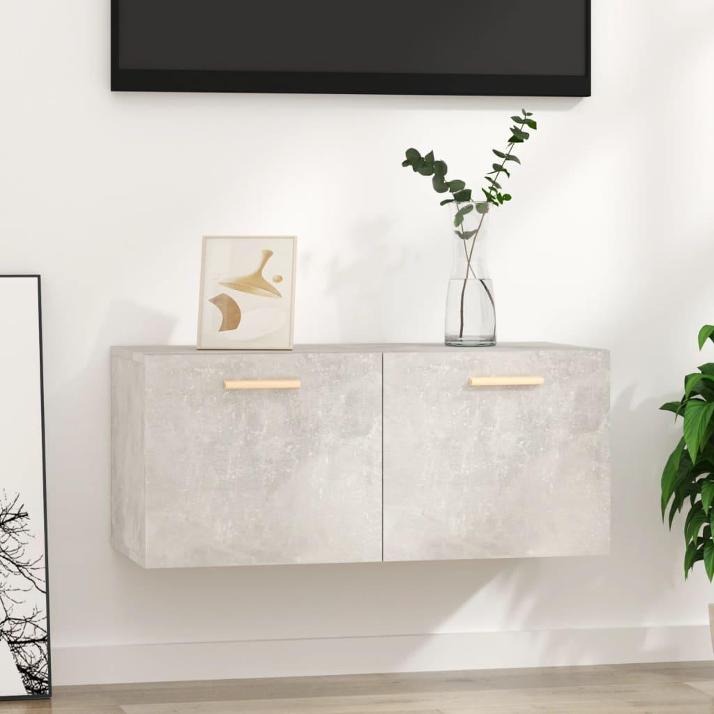 Vægskab 80x35x36,5 cm konstrueret træ betongrå