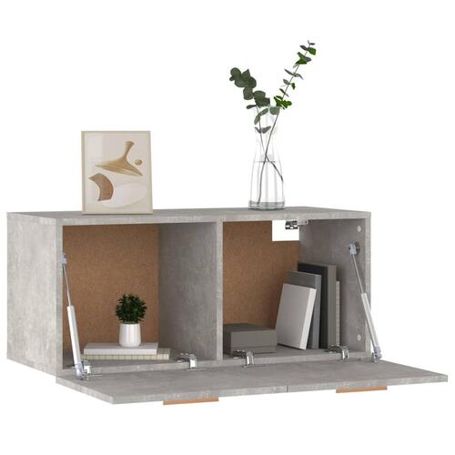 Vægskab 80x35x36,5 cm konstrueret træ betongrå
