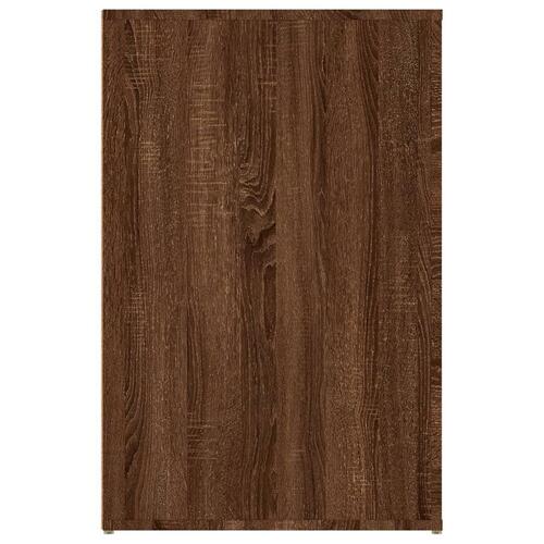Skrivebord 100x49x75 cm konstrueret træ brun egetræsfarve