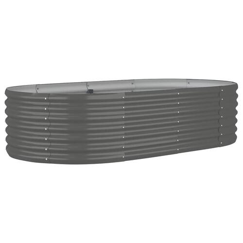 Plantekrukke 152x80x36 cm pulverlakeret stål grå