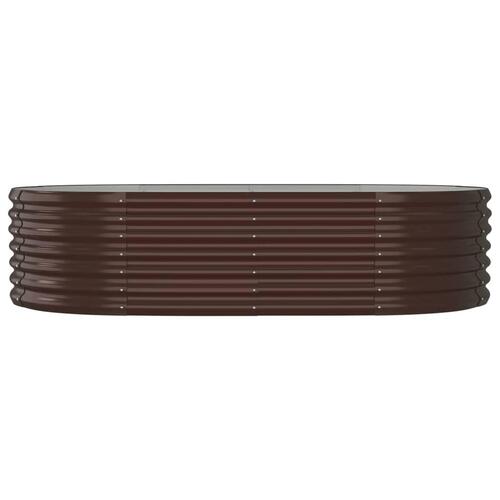 Plantekasse 152x80x36 cm pulverlakeret stål brun