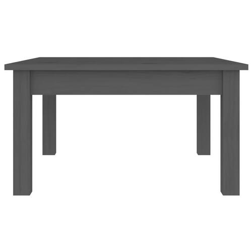 Sofabord 55x55x30 cm massivt fyrretræ grå