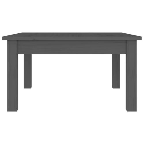 Sofabord 55x55x30 cm massivt fyrretræ grå