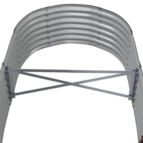 Plantekasse 152x80x36 cm pulverlakeret stål brun