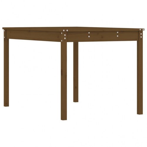 Havebord 121x82,5x76 cm massivt fyrretræ gyldenbrun