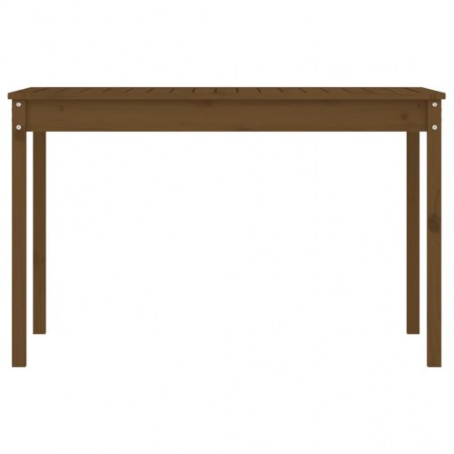 Havebord 121x82,5x76 cm massivt fyrretræ gyldenbrun
