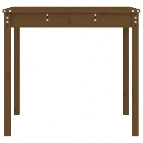 Havebord 121x82,5x76 cm massivt fyrretræ gyldenbrun