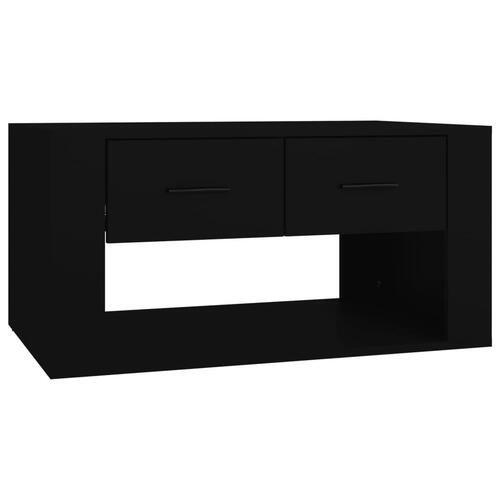 Sofabord 80x50x40 cm konstrueret træ sort