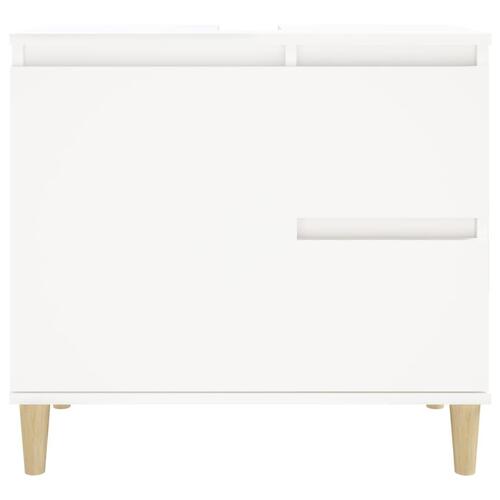 Badeværelsesskab 65x33x60 cm konstrueret træ hvid