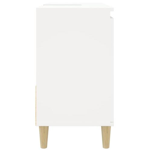 Badeværelsesskab 65x33x60 cm konstrueret træ hvid