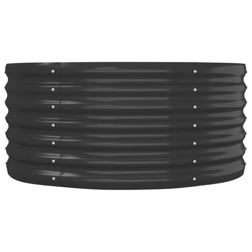 Plantekasse 152x80x36 cm pulverlakeret stål antracitgrå